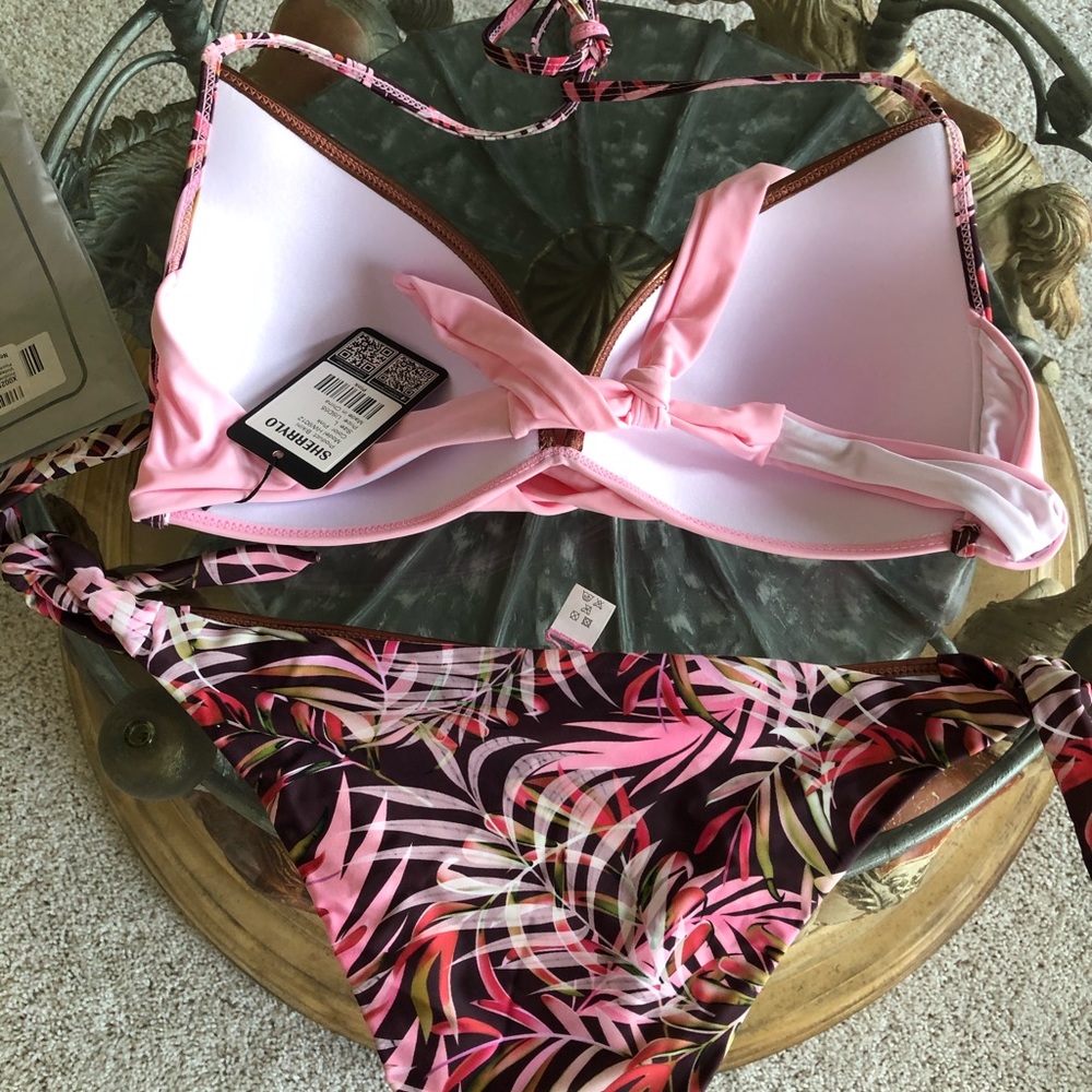 Sherrylo Tropical Pink Bikini NWT - Picture 4 of 5
